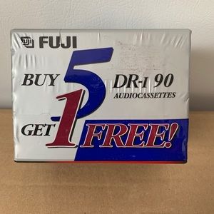 6 Fuji DR 90 Type Cassette Blank Tapes New Sealed!